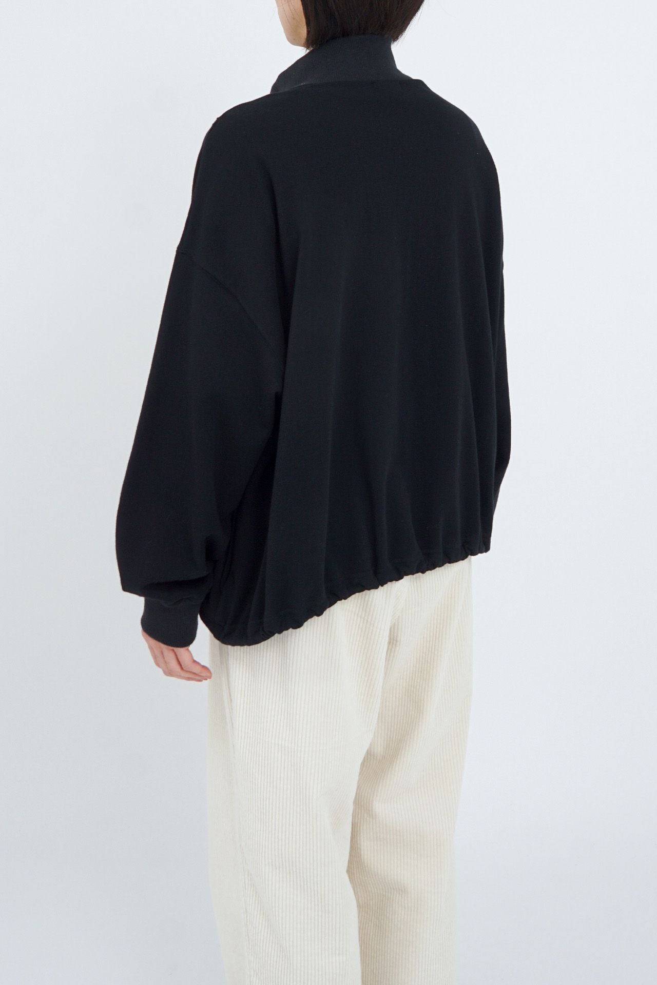 春秋　marble SUD レースパンダ裏毛 Zipブルゾン　黒 レースパンダ裏毛 Zipブルゾン | marble SUD(マーブルシュッド)公式通販