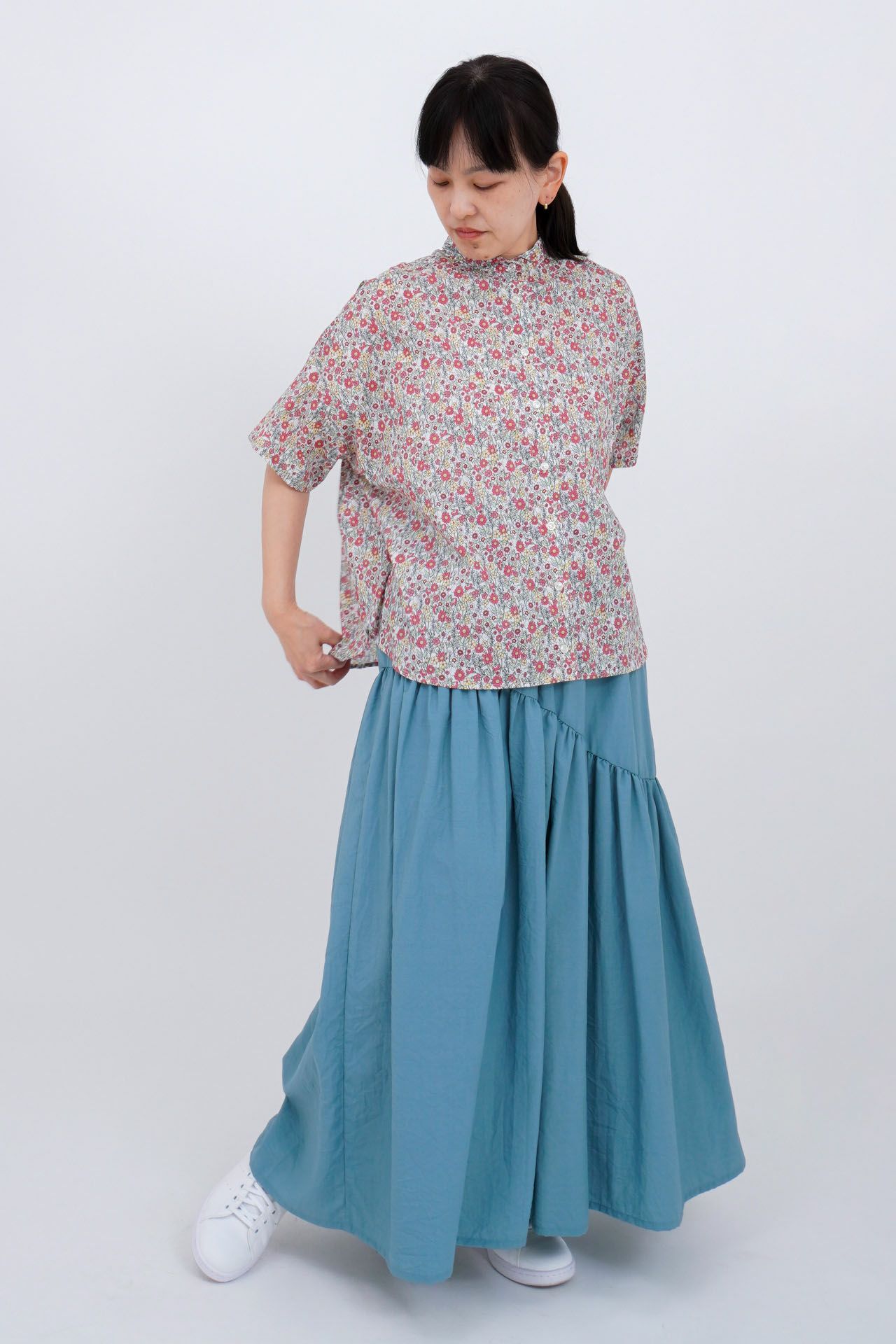 ☆floral raicho プチカラーシャツ | marble SUD(マーブルシュッド