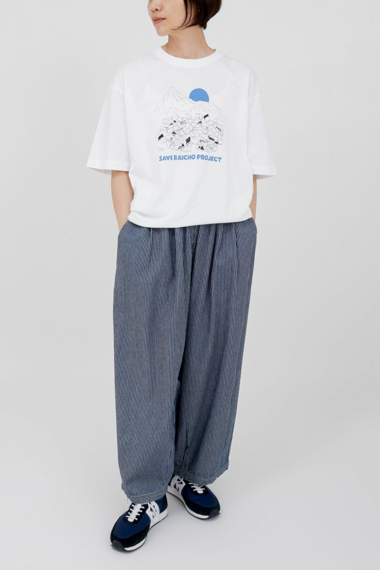 ヒッコリー 裾タックボリュームパンツ | marble SUD(マーブルシュッド