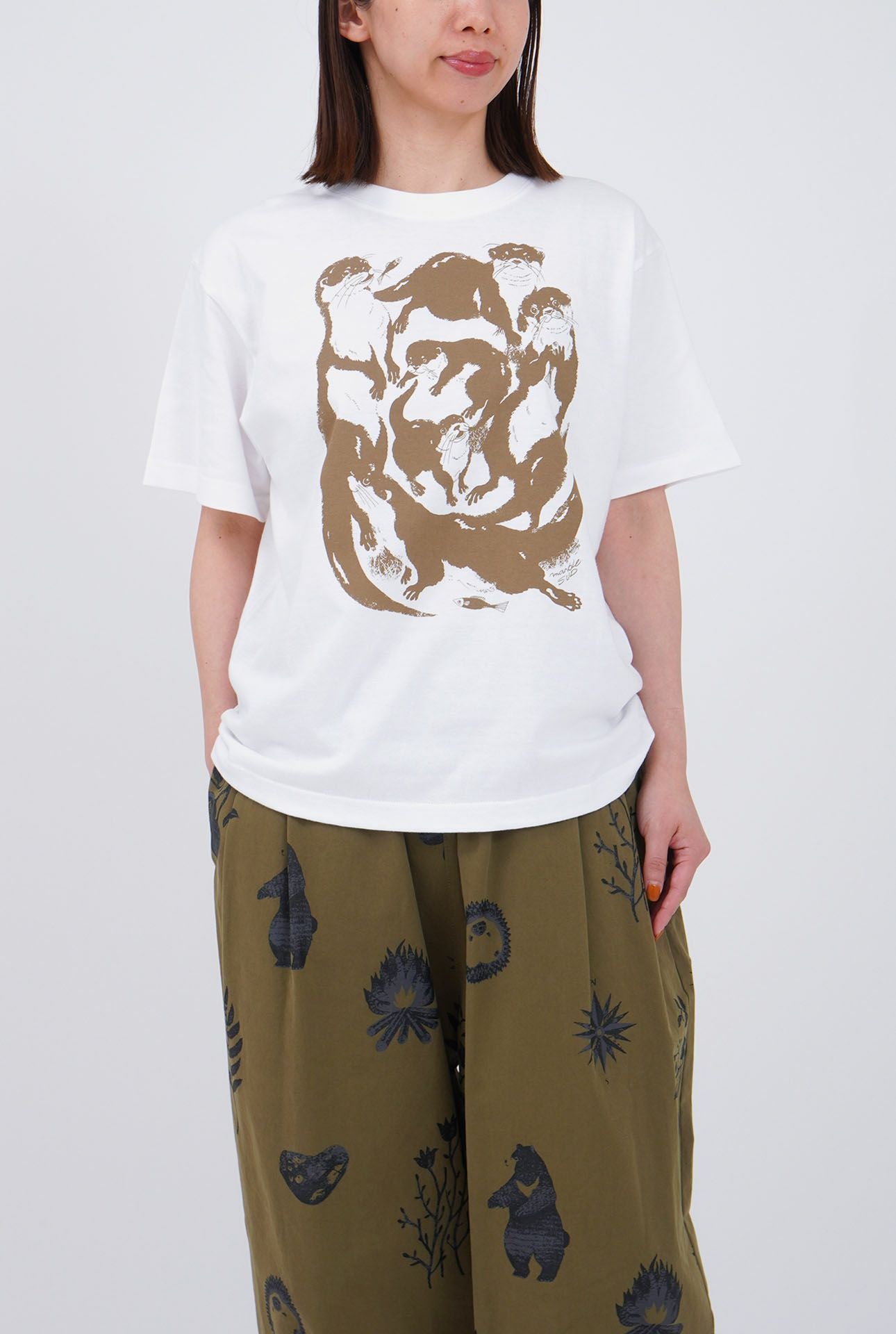 2025SS マーブルシュッド marble SUD ワッシャー S/S TEE Tシャツ ｜グレー  トップス プルオーバー ブラウス【2400014650624】 2025SS マーブルシュッド marble SUD ワッシャー S/S TEE Tシャツ