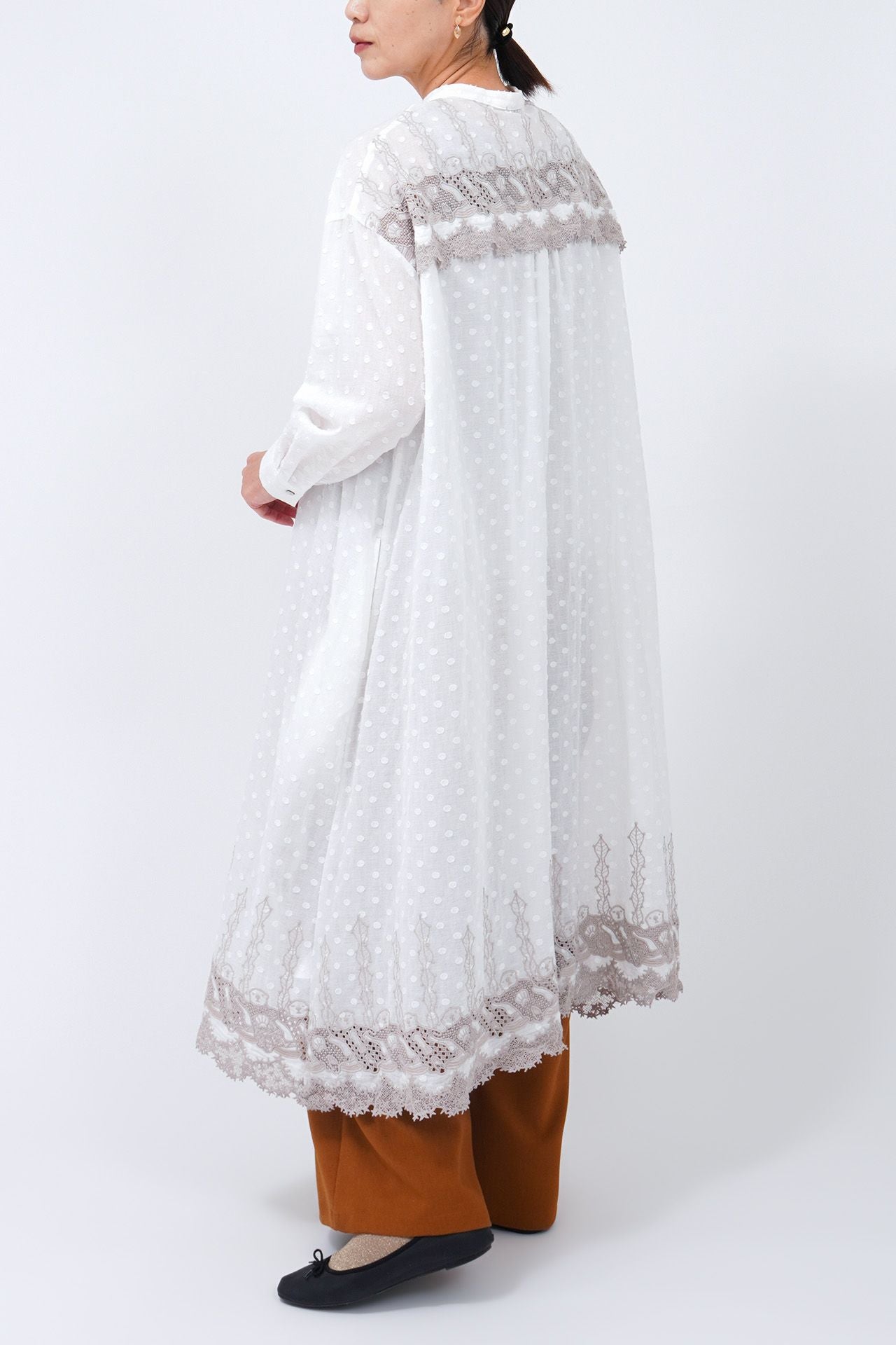 Rady マーブルシャツレースワンピース marble SUD｜ラッコレース クレリックシャツワンピース - marble SUD