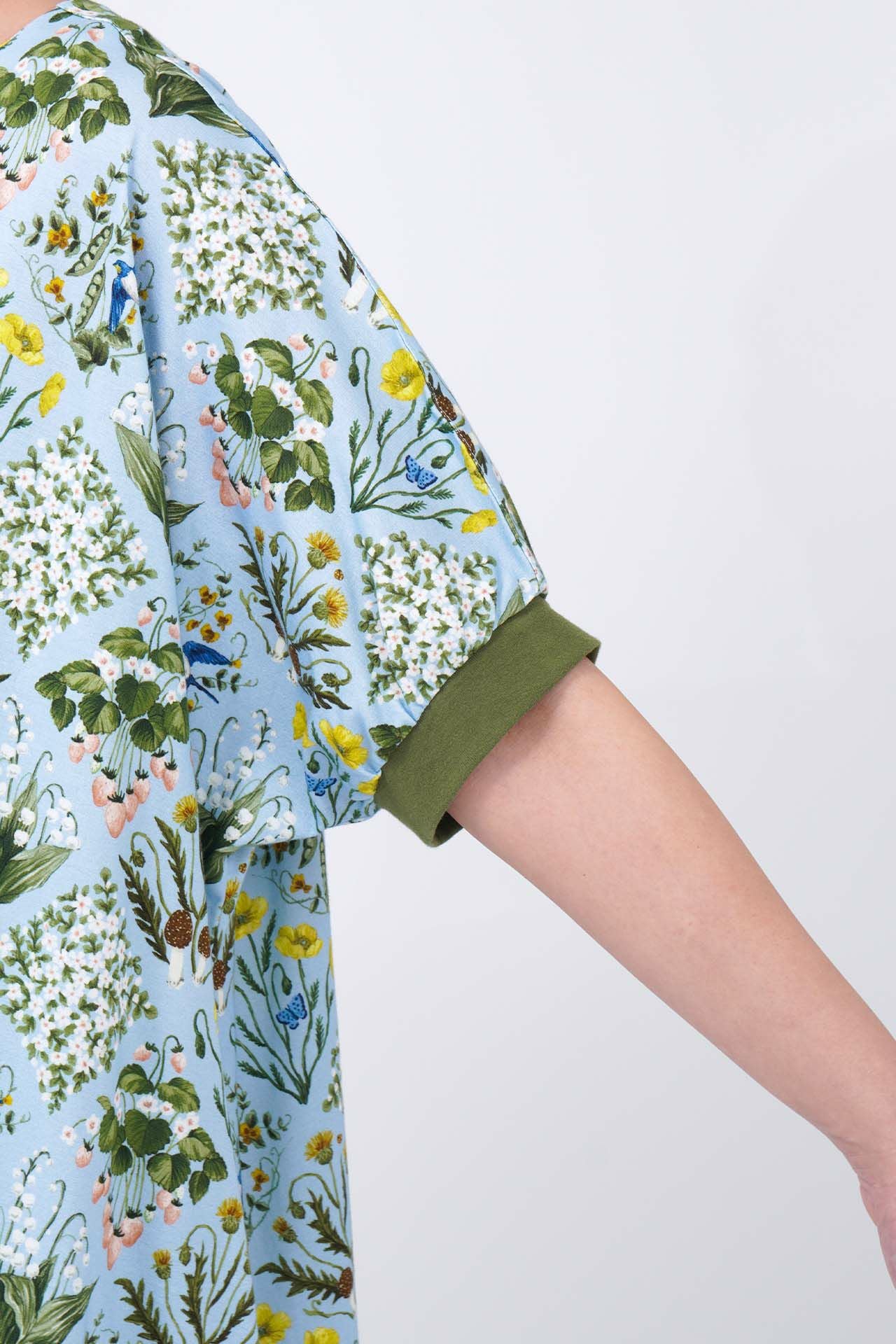 botanical patchwork ソデリブワンピース | marble SUD(マーブル