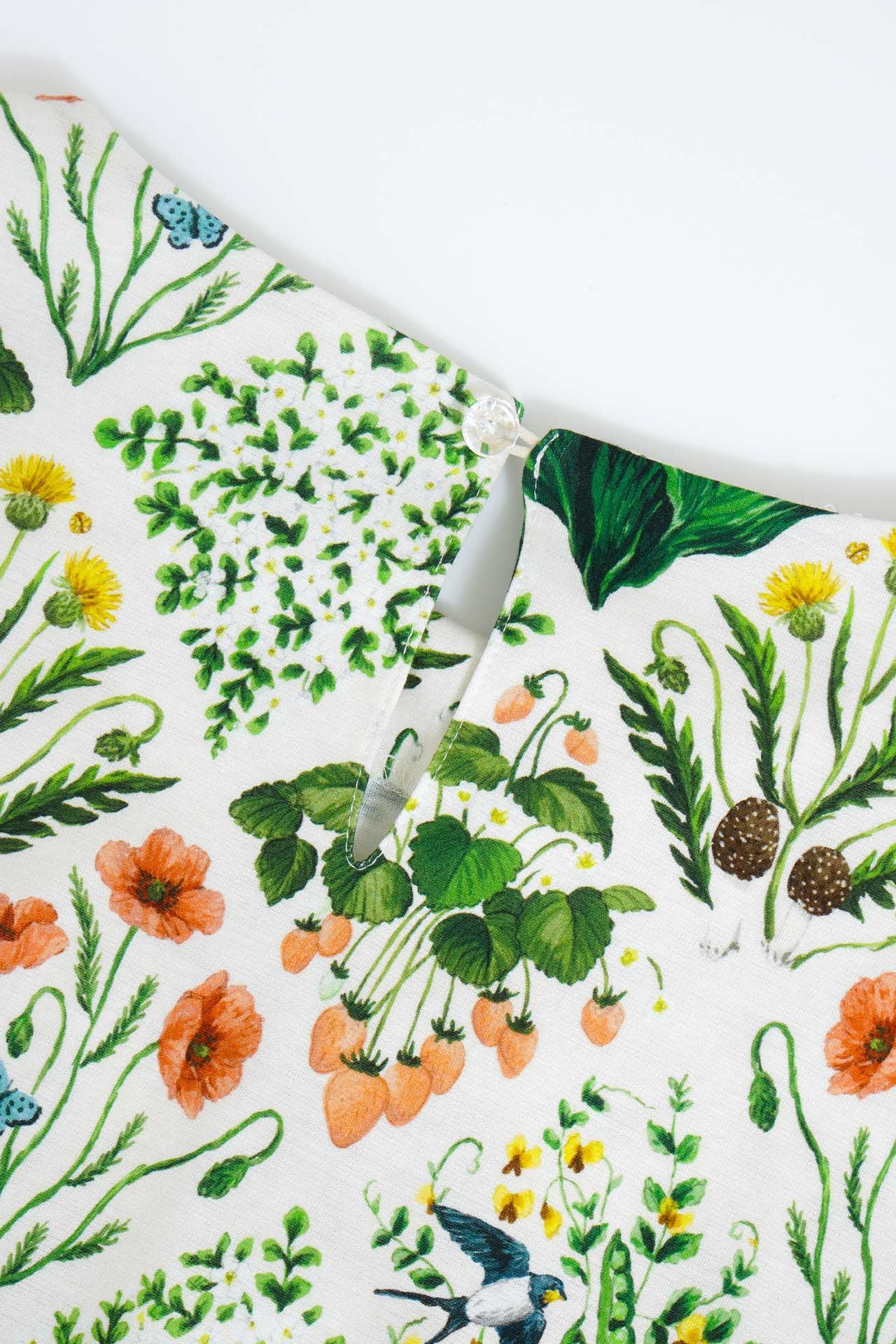 botanical patchwork ソデリブワンピース | marble SUD(マーブル