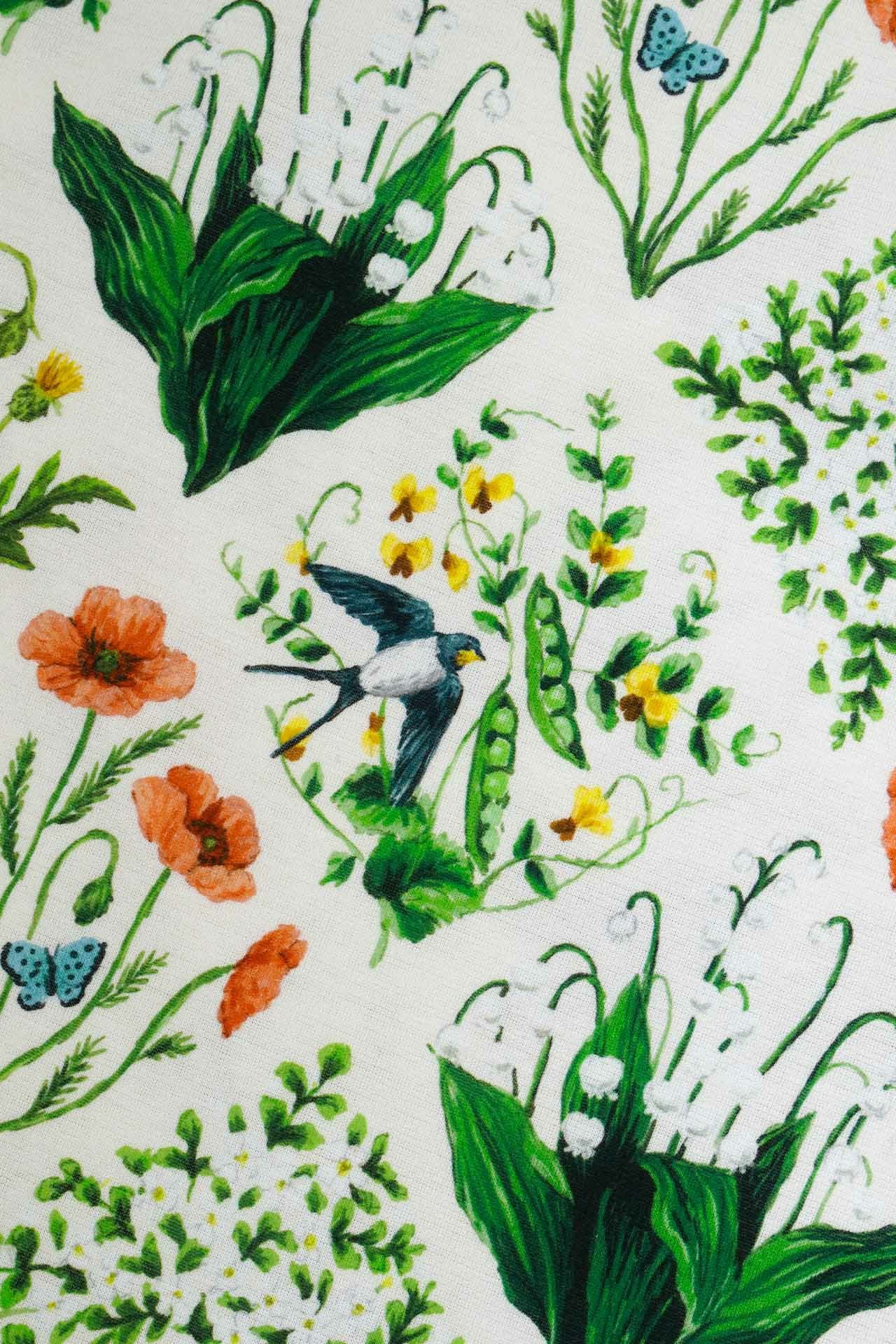 botanical patchwork ソデリブワンピース | marble SUD(マーブル