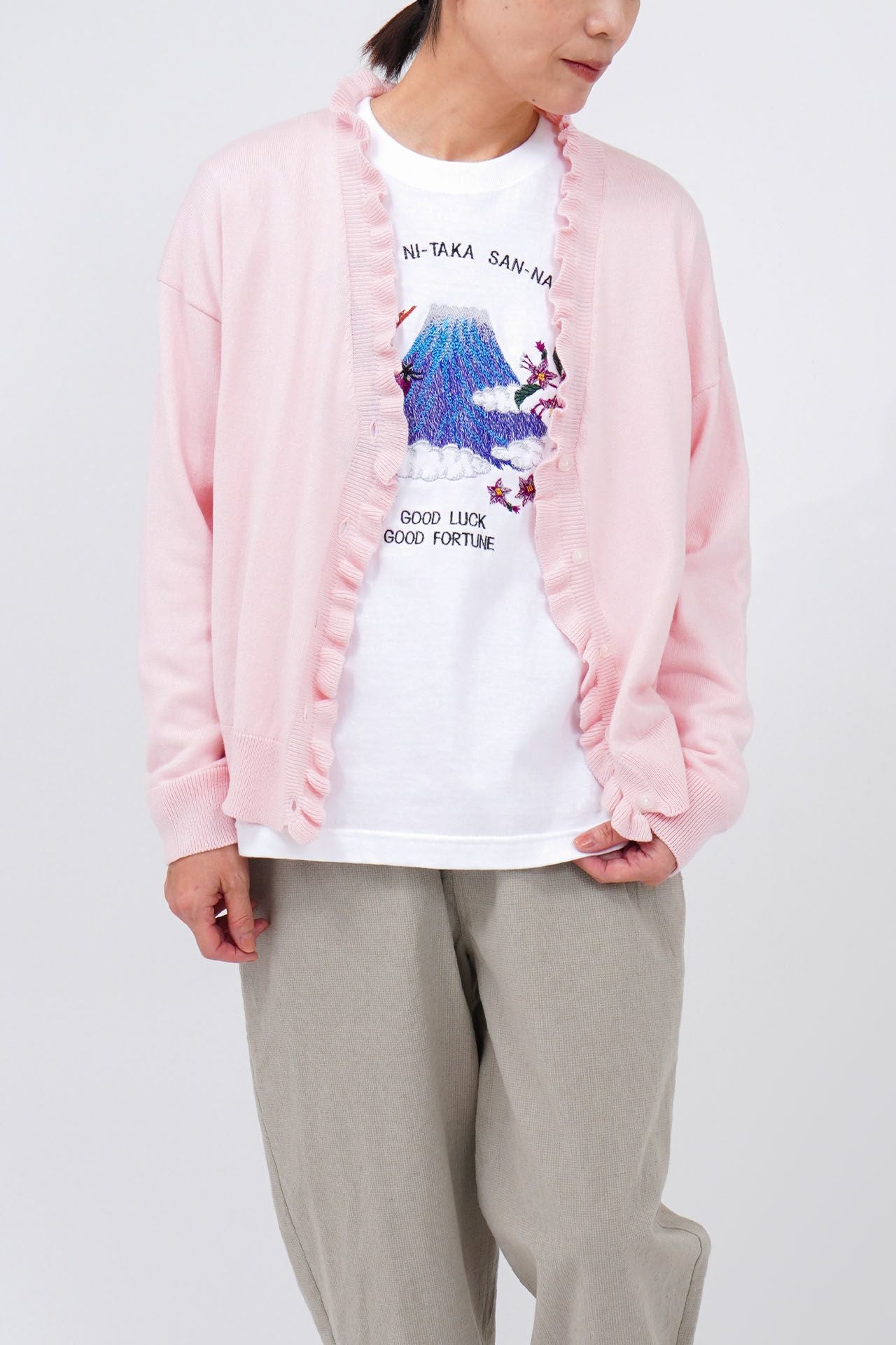 sanMarble SUD くすみピンク アニマル レース カーディガン スイートピーニット カーディガン | marble SUD(マーブルシュッド)公式通販