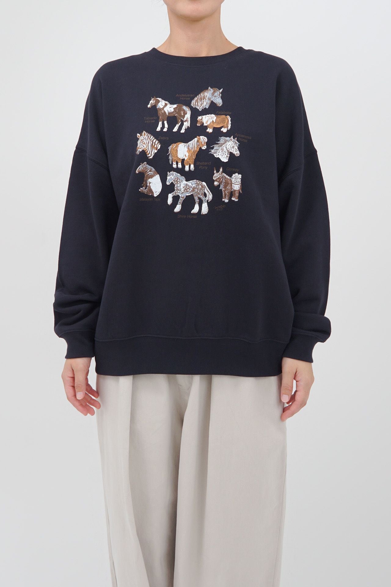 Zukan Horse LONG SWEAT | marble SUD(マーブルシュッド)公式通販