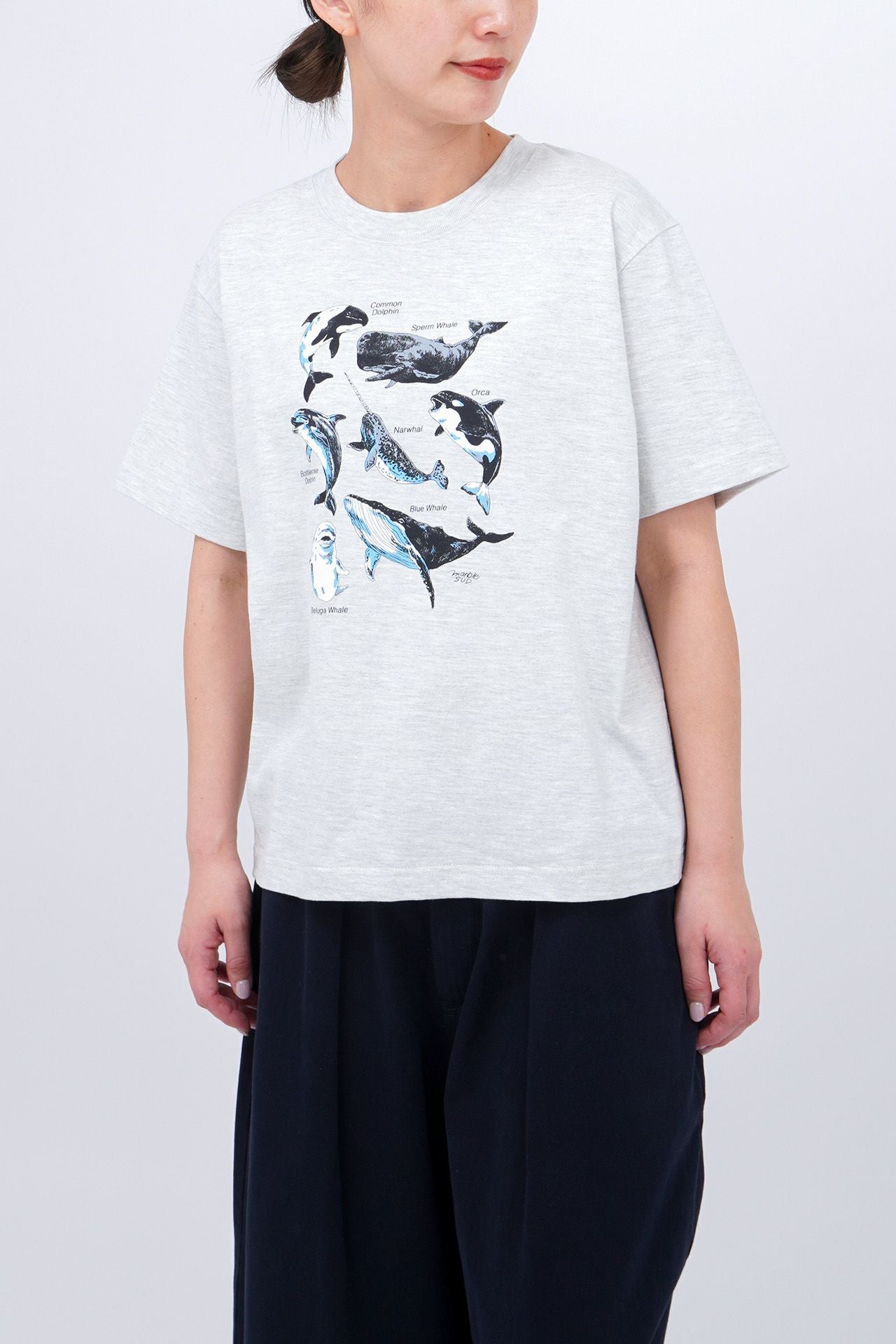 マーブルシュッド　くじゃく Zukan Whale Tシャツ | marble SUD(マーブルシュッド)公式通販