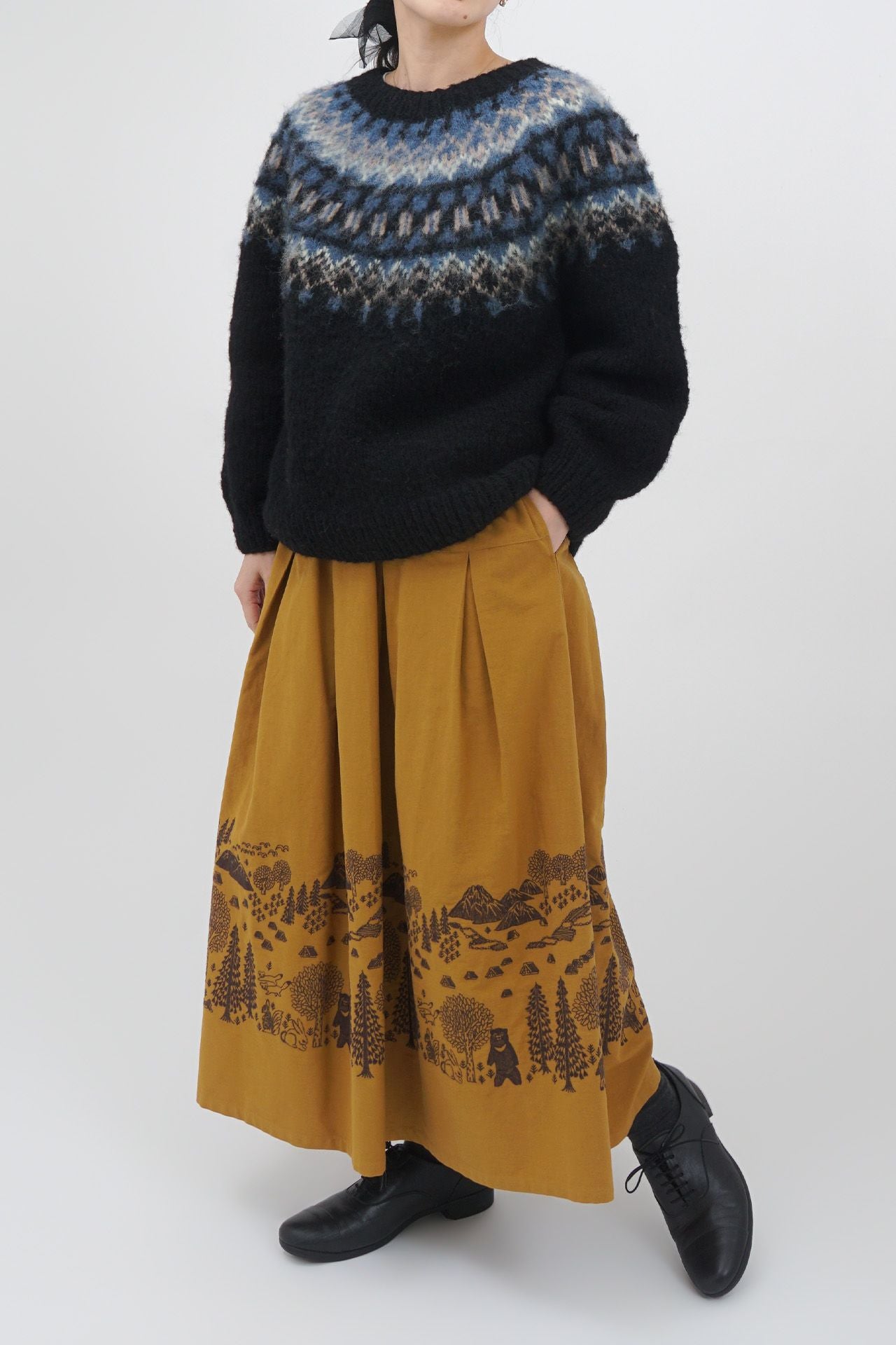 EMB Shirakawago ヨークスカート | marble SUD(マーブルシュッド)公式通販