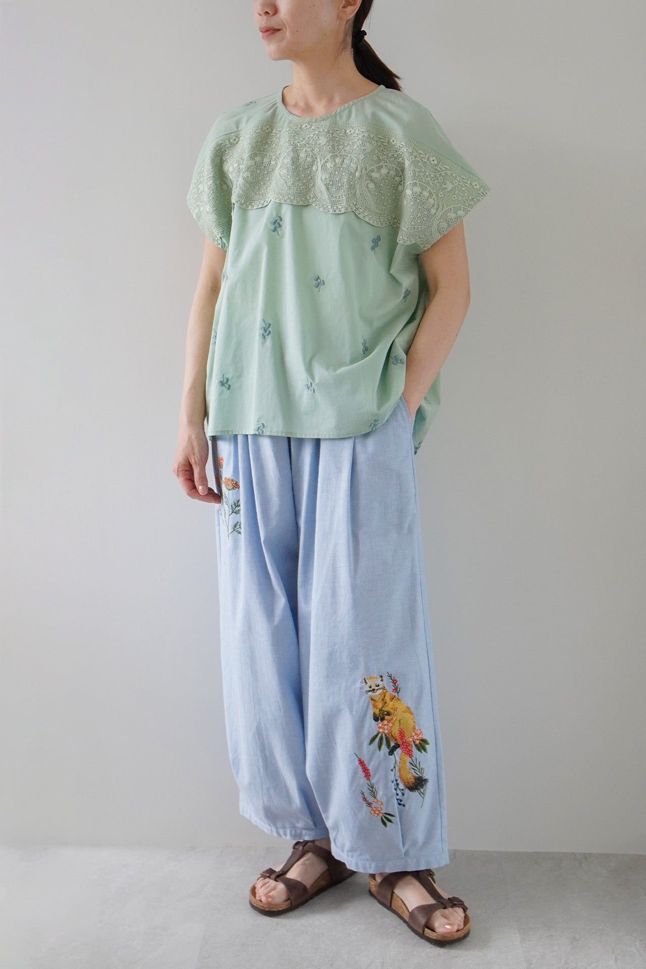 EMB ten スソタックボリュームパンツ | marble SUD(マーブルシュッド