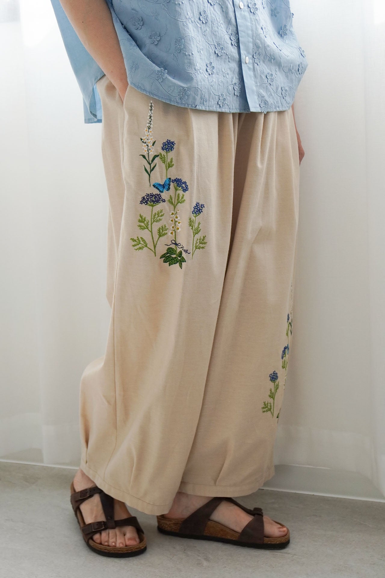 【マーブルシュッド】2022AW Feild はかまパンツ　カーキ　美品 marble SUD マーブルシュッド