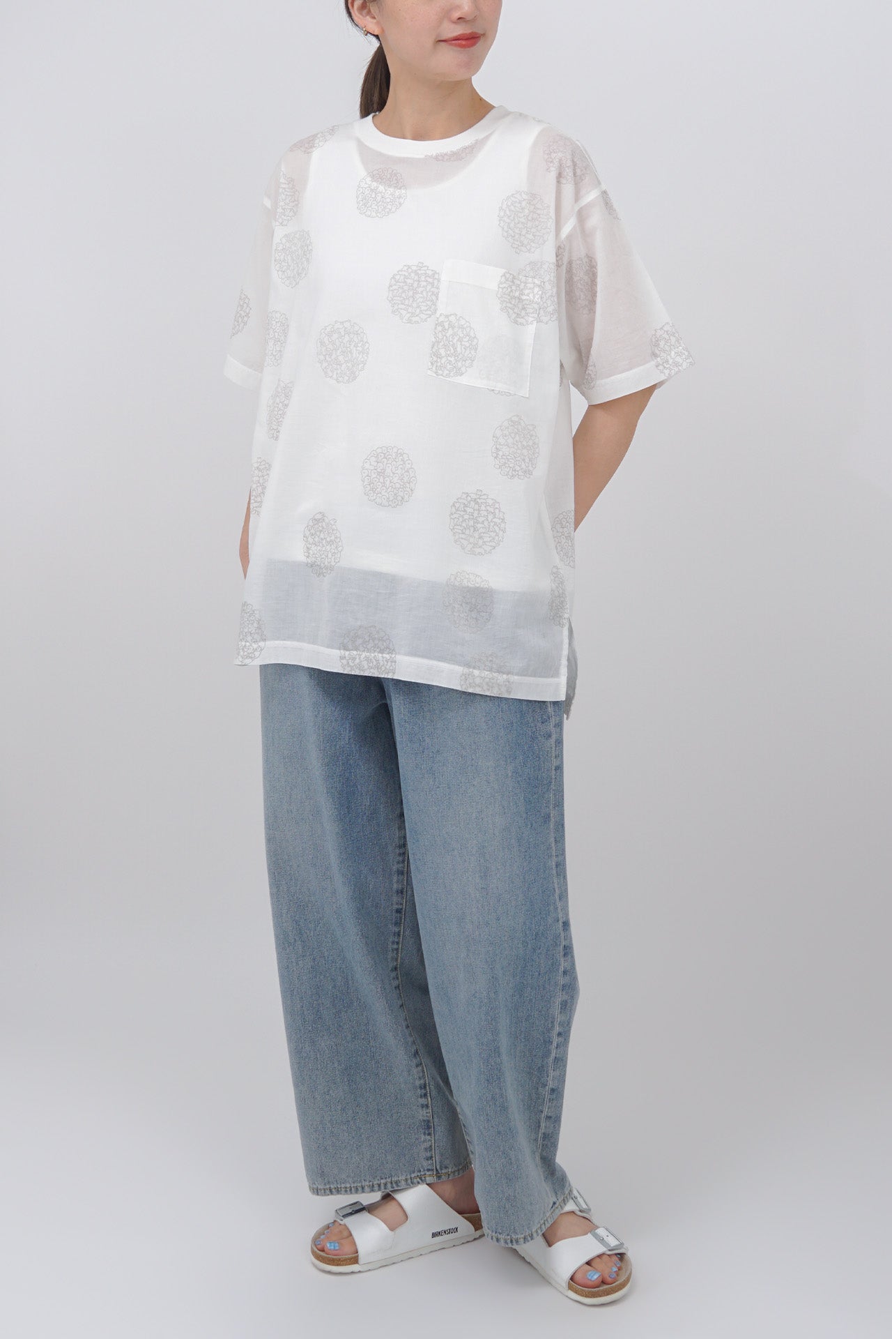 marble SUD 秋冬　椿EMBプルオーバー　ツバキブルー 2024秋冬コレクションが始まりました | marble SUD マーブルシュッド