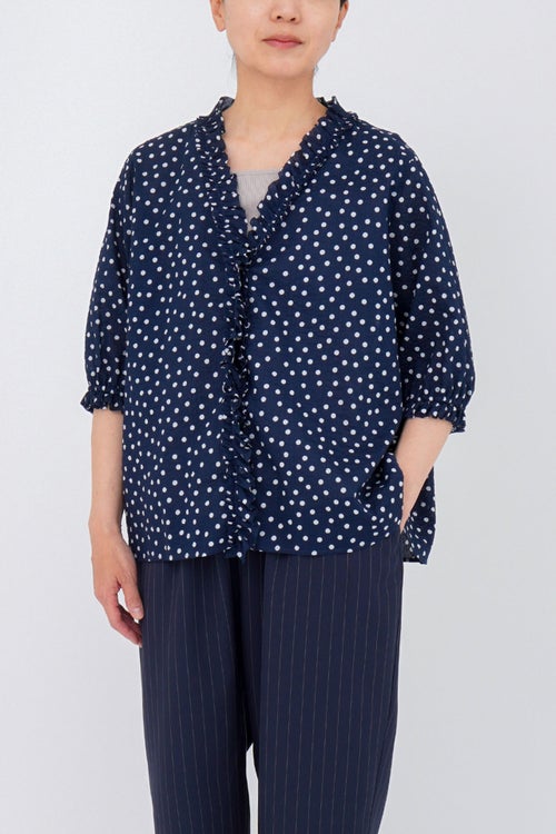 美品 marble SUD マーブルシュッド dog dot プチカラーブラウス marble 