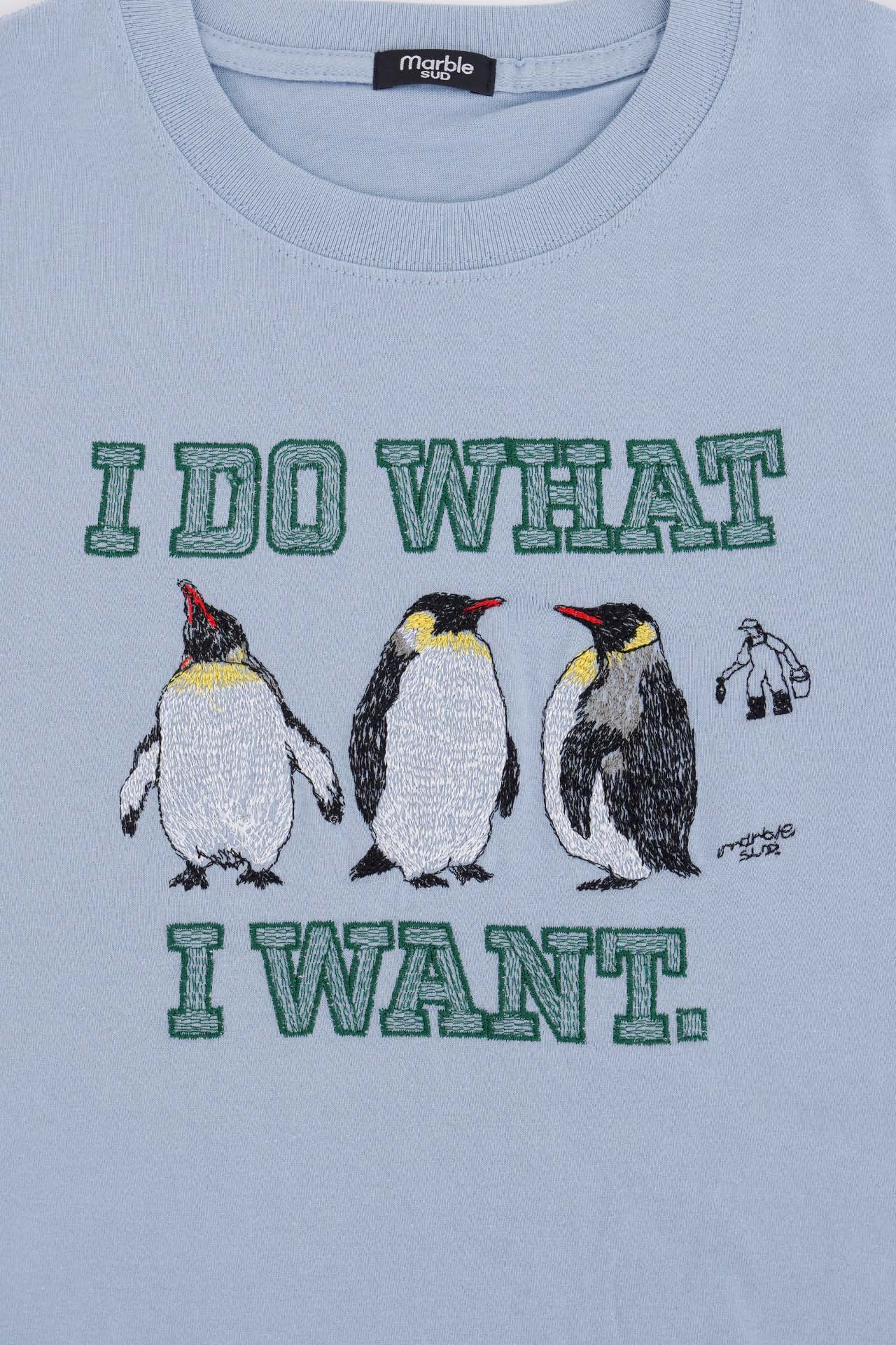 marble SUD　マーブルシュッド　EMB　Penguin　フーディー EMB selfish Tシャツ | marble SUD(マーブルシュッド)公式通販