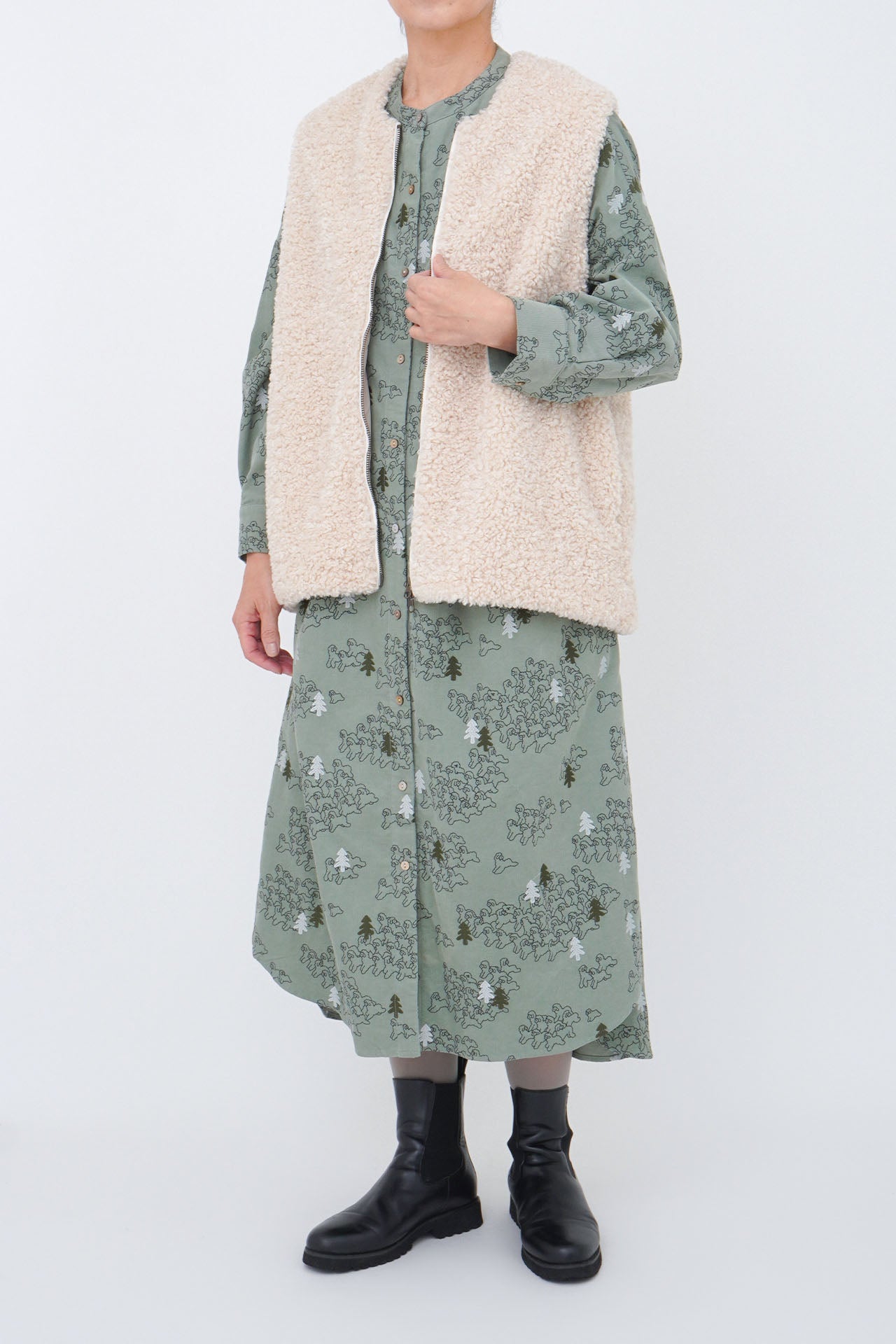 sheep parade セナカシャーリングワンピース | marble SUD(マーブル